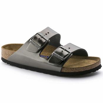 Dámské Arizona Birkenstock Soft Footbed Læder Černé | CZ 59YXF